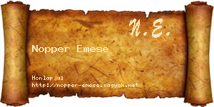 Nopper Emese névjegykártya